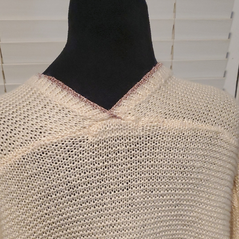 Chic Cream Open-Front Cardigan - Picture 9 of 10